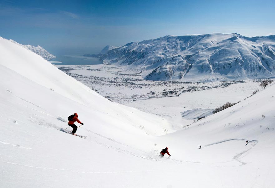 На лыжах с вулканов на Камчатке - туры и экскурсии на Камчатку
